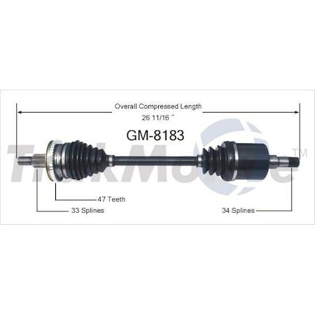 Cv Axle Shaft,Gm-8183